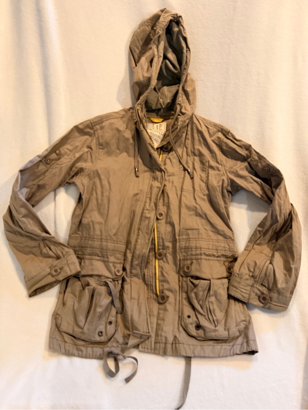 GAP woman’s Y2K Hooded Miltary Style Utility Jacket size Medium